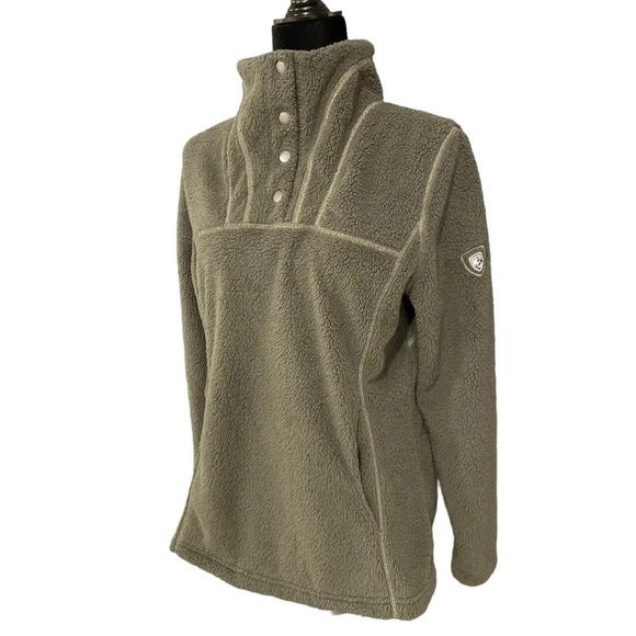 KUHL AVALON Snap T FLEECE Women’s Medium Green - Picture 11 of 11
